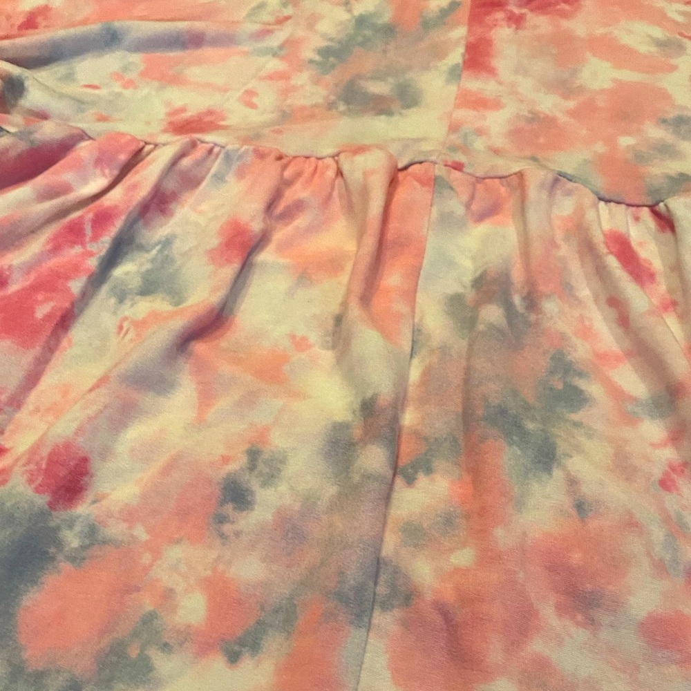 White Birch Pink and Blue Tie-Dye Baby doll dress/top - Picture 5 of 5